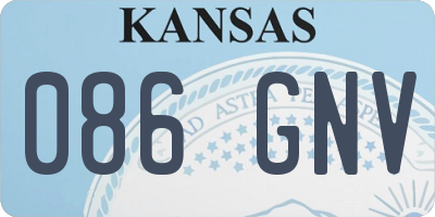 KS license plate 086GNV