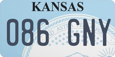 KS license plate 086GNY
