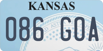 KS license plate 086GOA