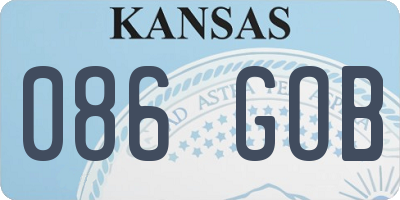 KS license plate 086GOB