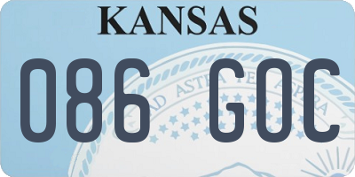 KS license plate 086GOC