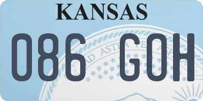 KS license plate 086GOH