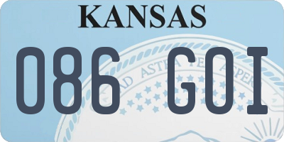 KS license plate 086GOI