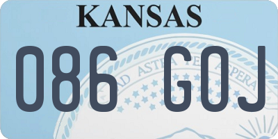 KS license plate 086GOJ
