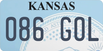 KS license plate 086GOL