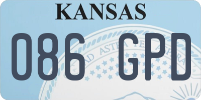 KS license plate 086GPD