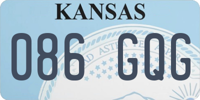 KS license plate 086GQG