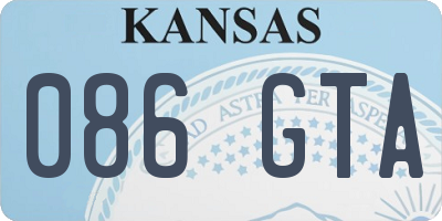 KS license plate 086GTA