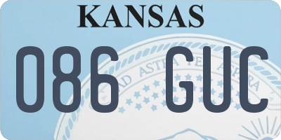KS license plate 086GUC