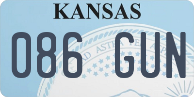 KS license plate 086GUN