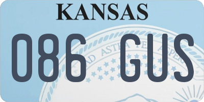 KS license plate 086GUS