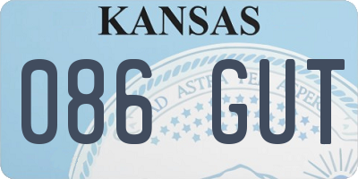 KS license plate 086GUT