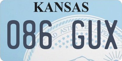 KS license plate 086GUX