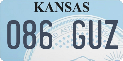 KS license plate 086GUZ