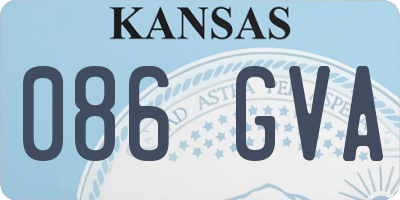 KS license plate 086GVA