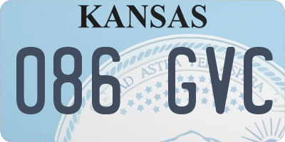 KS license plate 086GVC
