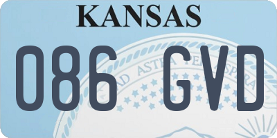 KS license plate 086GVD
