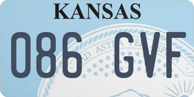 KS license plate 086GVF