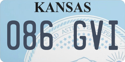 KS license plate 086GVI