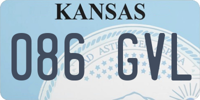 KS license plate 086GVL