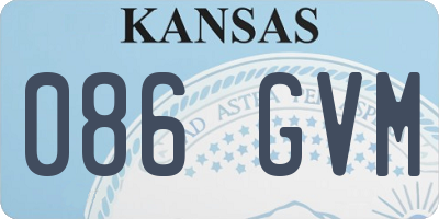 KS license plate 086GVM