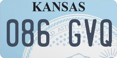 KS license plate 086GVQ
