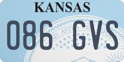 KS license plate 086GVS