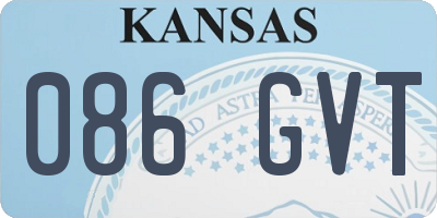 KS license plate 086GVT