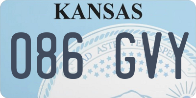 KS license plate 086GVY