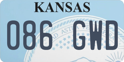 KS license plate 086GWD