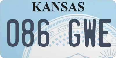 KS license plate 086GWE