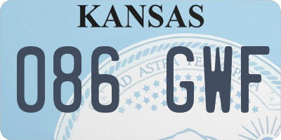 KS license plate 086GWF