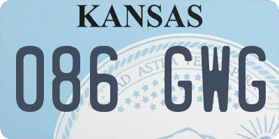 KS license plate 086GWG