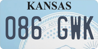 KS license plate 086GWK