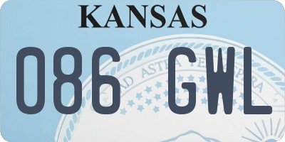KS license plate 086GWL