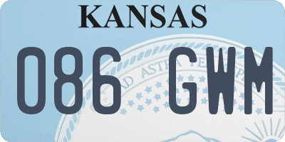 KS license plate 086GWM