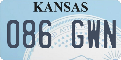 KS license plate 086GWN