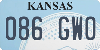 KS license plate 086GWO