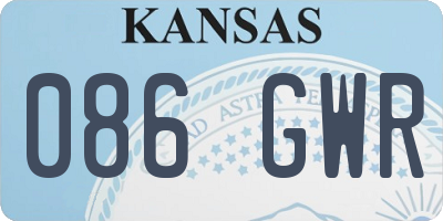 KS license plate 086GWR