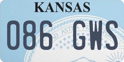 KS license plate 086GWS