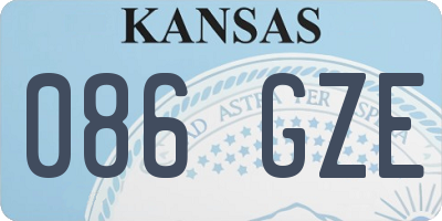 KS license plate 086GZE