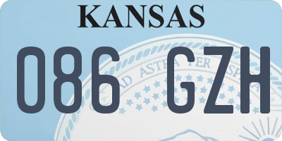 KS license plate 086GZH