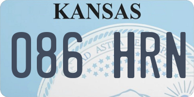 KS license plate 086HRN
