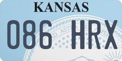 KS license plate 086HRX