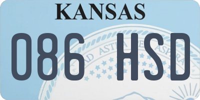 KS license plate 086HSD