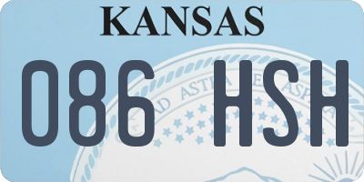 KS license plate 086HSH