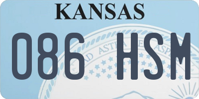 KS license plate 086HSM