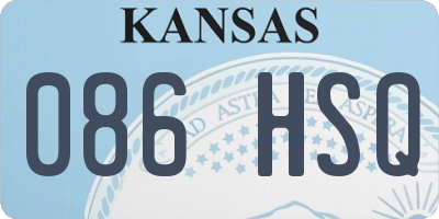 KS license plate 086HSQ