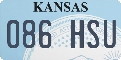 KS license plate 086HSU