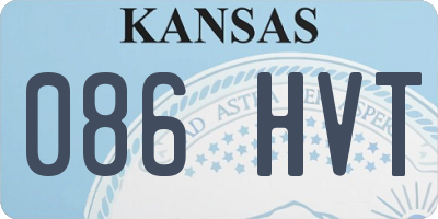 KS license plate 086HVT